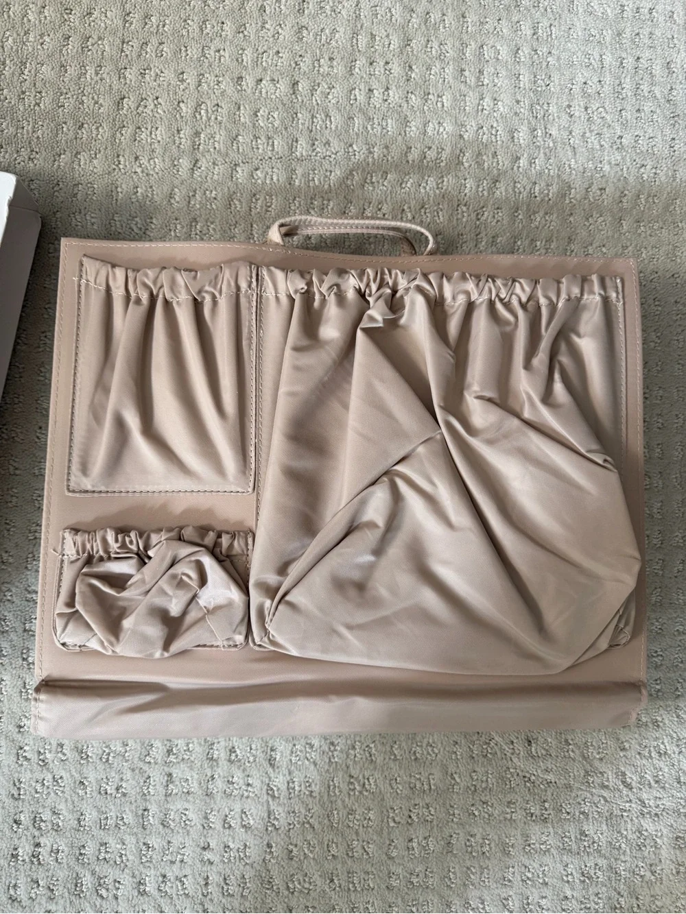 Tote Savvy Almond Tote Organizer Insert with Multiple Elastic Pockets